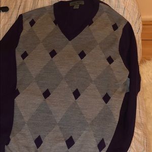 Men’s argyle sweater 100 merino wool